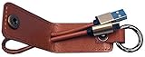 Penguin Tech Leather Keychain Cable Extra Tough Fast Charge Data sync Type-C to USB Cable (15cm) for Oneplus and Android Devices - Type C