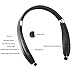 Foldable Bluetooth Headset, Nextamz Retractable Neckband Wireless Headphones for Sports&Exercise (Stereo 16Hours Playtime, Noise-cancelling Microphone, Sweatproof)-with Extra Carrying Case