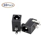 Conwork 10-Pack 3 Pin PCB Mount 3.5mm x 1.35mm Female DC Power Jack Socket Connector