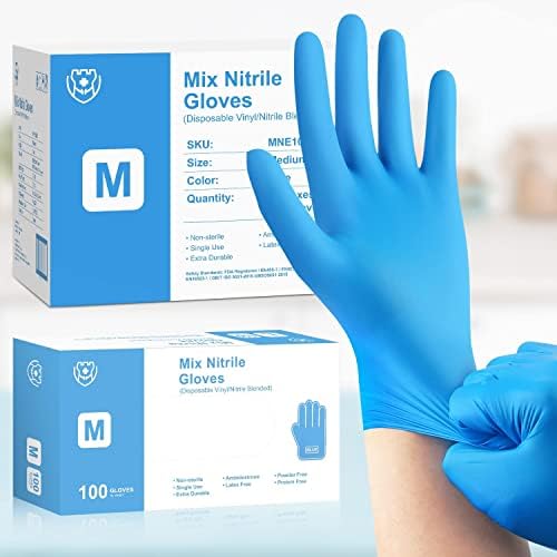 Nitrile Gloves 1000 Medium Disposable Latex Free Case Count Bulk