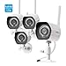 Zmodo Wireless Security Camera System (4 Pack) , Smart Home HD Indoor Outdoor WiFi IP Cameras with Night Vision, 1-month Free Cloud Recording primary