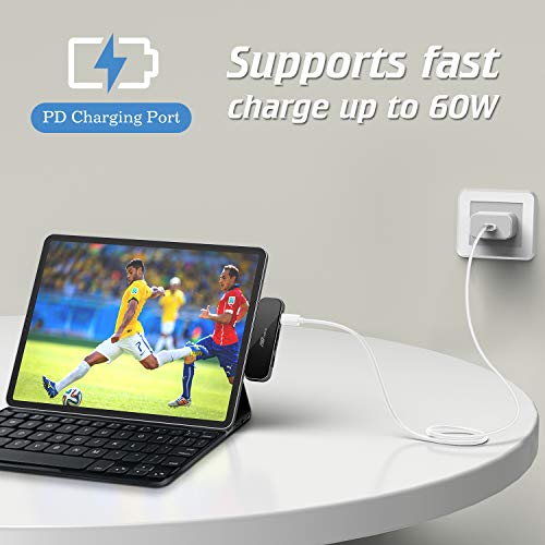 USB C Hub for iPad Pro 7 in 1 Portable 2.5D Tempered Glass Multiport