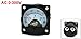 uxcell AC 0-300V Round Analog Dial Panel Meter Voltmeter Gauge Black