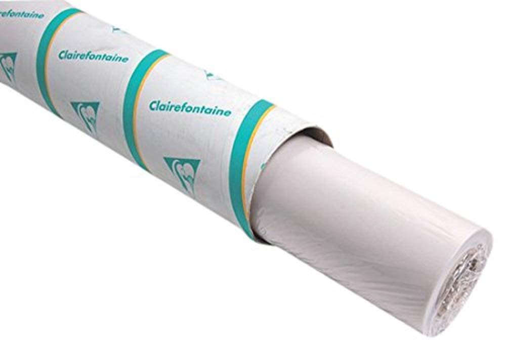 Clairefontaine - Ref 96517C - Tracing Paper Roll (Single Roll) - 0.75x20m Sized, 90/95g, High Transparency, Smooth Surface, Acid Free, Printable - Suitable for Ink, Marker & Pencil