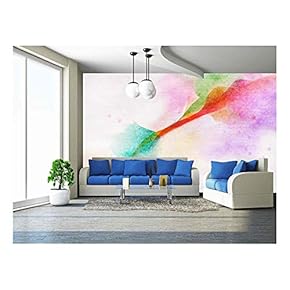 Colorful Watercolor. Grunge Texture Background. - Removable Wall Mural | Self-Adhesive Large Wallpaper - 66x96 inches