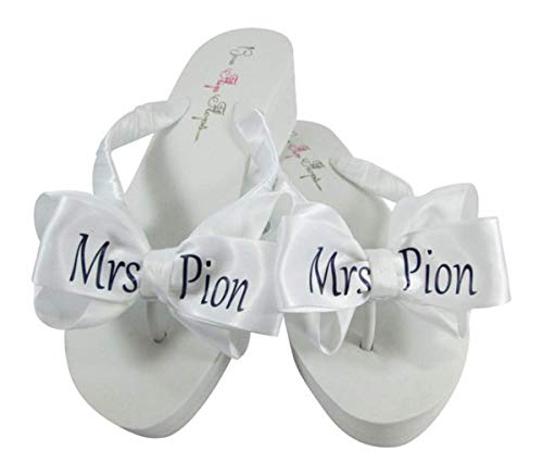 personalised flip flops for wedding guests