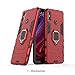Cocomii Black Panther Ring Xiaomi Mi Max 3 Case, Slim Thin Matte Vertical & Horizontal Kickstand Ring Grip Reinforced Drop Protection Fashion Bumper Cover Compatible with Xiaomi Mi Max 3 (Red)