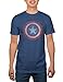 Marvel Captain America Shield Logo Men's Navy Heather T-shirt (XL)