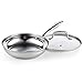 Cook N Home Stainless Steel Fry Lid, 3-Quart 10-Inch Saute Pan, Silver