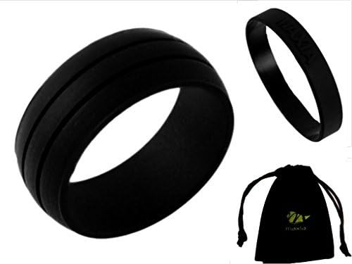 Silicone Wedding Band for Men and Women, Black, Blue, Green, Pink, Red, Yellow, Grey, Top Quality ring, 8.7mm Wide, 1.5mm Thin, Safe, Comfort Band for Active, Outdoor lifestiyle PINK 10