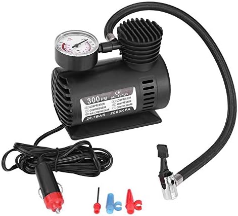 Vivekanand Sales Auto Air Compressor Tire Pump with Pressure Gauge for Car (Black)