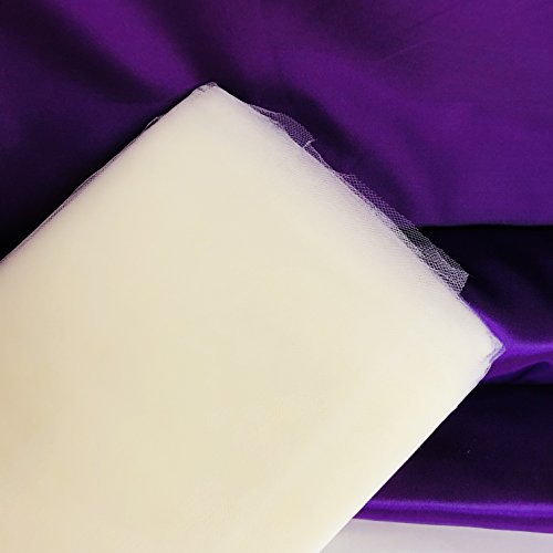 Ohah Craft Tulle Fabric Bolt 54 inch Wide x 40 Yards Long (Ivory)