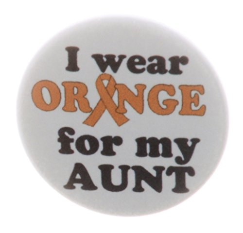 A&T Designs- I wear Orange for my Aunt 2.25" Keychain Ribbon Leukemia Cancer