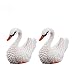 Danmu 2pcs Mini Resin Swans Fairy Garden Micro Landscape Home Garden Decoration Plant Pots Bonsai Craft Decor