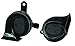HELLA 011225901 Black 12V BX Trumpet Horn Kit (Hyundai)