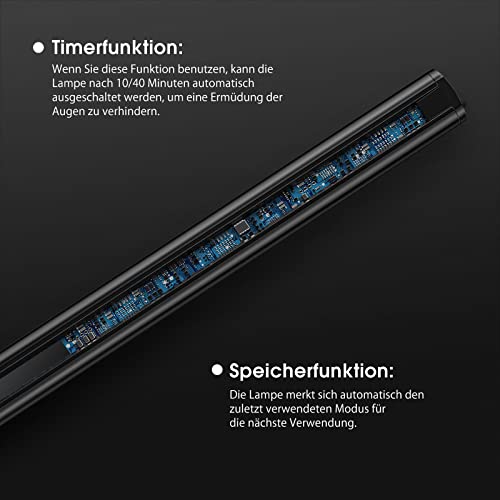 EYOCEAN LED Desk Lamp with Remote Control, 24W 80cm, Dimmable Monitor Lamp, Daylight Lamp for Office Workers