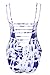 Cupshe Fashion Women's Tie-dyed Lace Up Padding One-piece Swimsuit with Cutout (S)