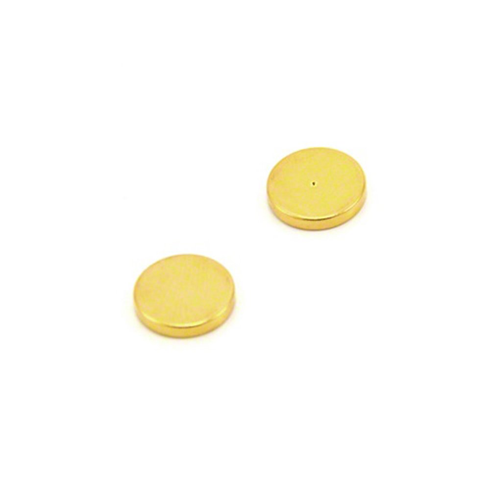 Magnet Expert 12mm dia x 2mm thick Gold Plated Polarity Magnet - Dimple On North Face ( Pack of 2 )