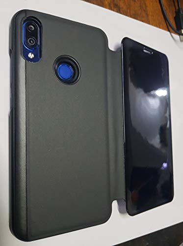 BuyFeb Leather Flip Cover for Xiaomi Redmi Note 7 / Redmi Note7 Pro/Redmi Note 7S (Mirror Black)