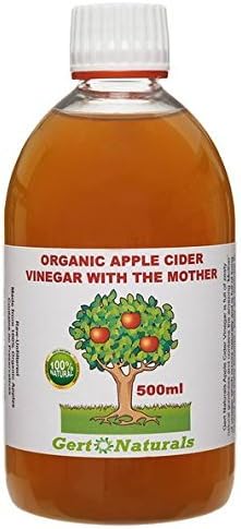 Organic Apple Cider Vinegar with the 'Mother', Raw &amp; Unfiltered, 500ml by Gert Naturals