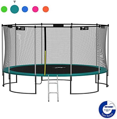 Kangaroo Hoppers 12 15 FT Trampoline with Safety Enclosure Net, Jumping Mat, and Ladder - TUV and ASTM Tested - Multiple Color Choices - Best Outdoor Gift for Kids