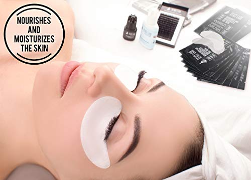 100 Pairs Set Premium Under Eye Gel Pads for Eyelash Extension - Lint Free Patches with Vitamin C and Aloe Vera by Stacy Lash supplies and Beauty tools - Hydrogel Eye Pads - Skin Moisturizes