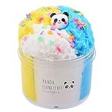 Luckyunicorn Multi-Colored Cloud Slime with Panda Charm, Scented DIY Fluffy Sludge Mud Toy for Kids 7(oz)