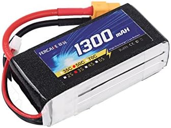 FERCAKE 1300mAH 3S 11.1V 50C Lipo Battery RC for Airplane Helicopter Boat Car Truck with XT60 Plug