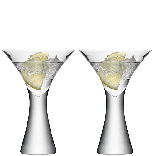 Martini Footed Heavy Base Tall Glass Set of 2
