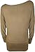 WearAll Women's Off-Shoulder Batwing Top - Mocha - US 8-10 (UK 12-14)
