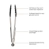 Cooking-Tongs-Set-of-3-Stainless-Steel-Kitchen-Tongs-with-Silicone-Tips-Including-12-Spatula-Tong-for-Easy-Turning-and-2-Basic-Food-Tongs9-12-for-BBQ-Salad-Grilling-Serving-Black Kitchen Tongs 9”+12”, Cooking Tongs with Stainless Steel, Silicone Tongs for Serving, Nonstick Food Tongs Set of 3