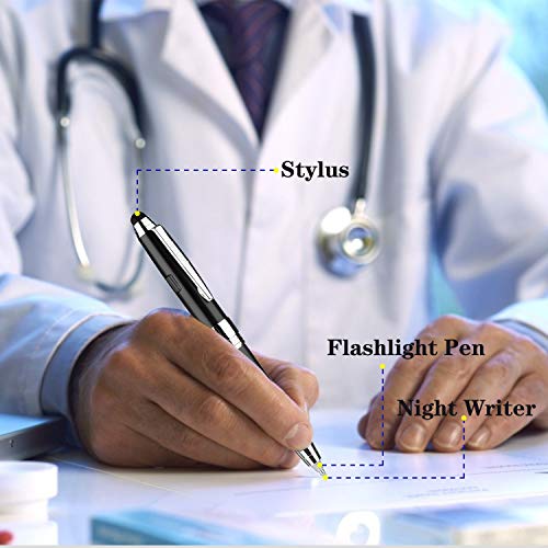 Penyeah LED Flashlight Pen -Pen Light with Stylus Pen Tip Multi-function Capacitive Touch Screen Pen - Helpful for Touching Reading or Writing - P12 - White Light - Thumbnail 3