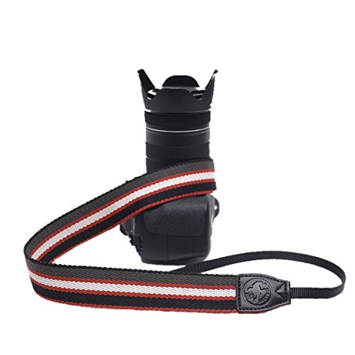Camera Shoulder Neck Strap Belt For DSLR SLR Digital Camera (Black & White & Red )