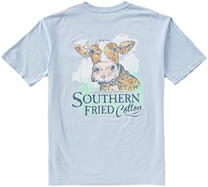 Southern Fried Cotton Belle Adult Short Sleeve T-Shirt-Southern Sky-XL
