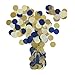 Mybbshower Navy Gold Paper Circle Wedding Confetti for Bridal Shower Engagement Decoration Table Scatter Pack of 2800