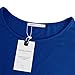 Adreamly Women's Casual Summer Short Sleeve Loose Strappy Cold Shoulder Tops Basic T Shirts Blouses Royal Blue Medium