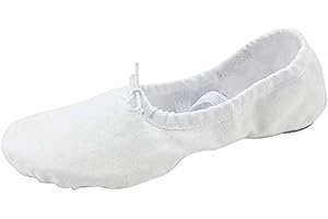 missfiona Women Canvas Ballet Slippers Dance Shoes Adult Practice Yoga Flat Belly Shoes