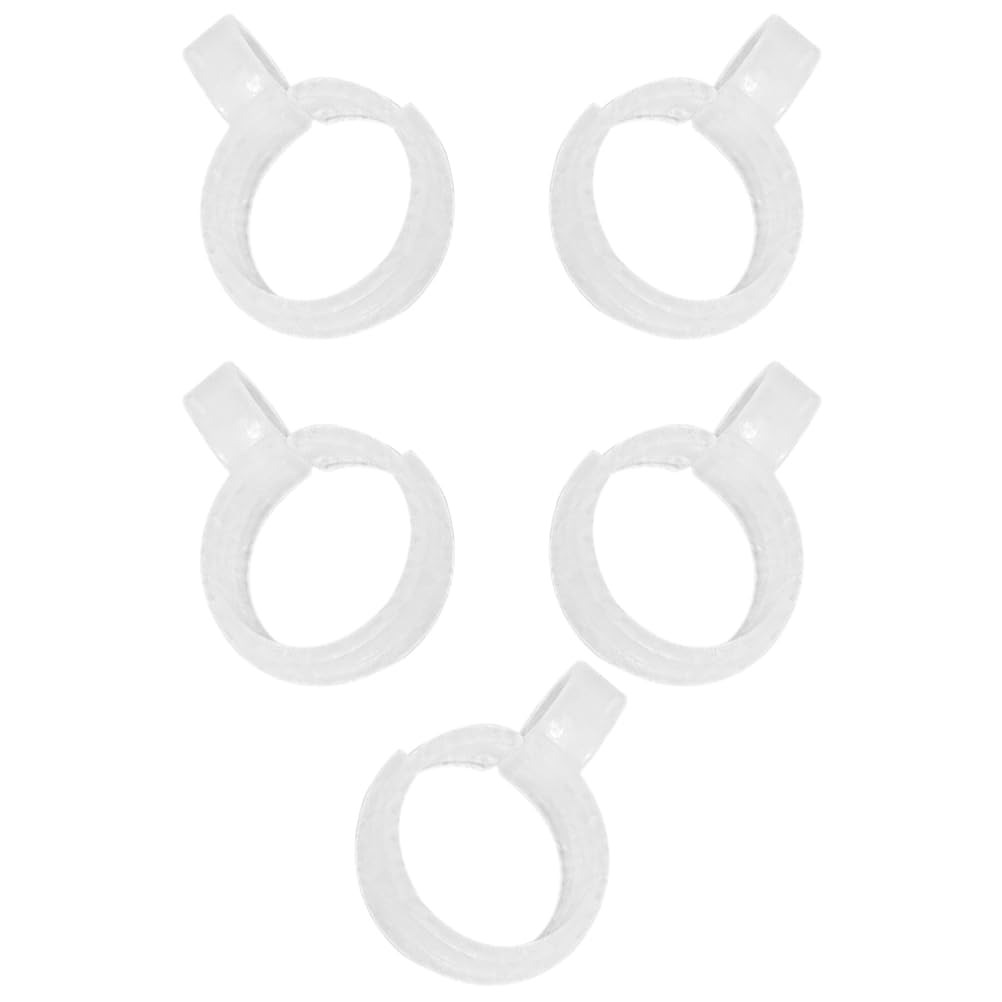 Embroidery Fabric Clip 5pcs Roll Cross Stitch Tube Buckle Plastic Clips Home Accessories Embroidery Accessories White Embroidery Roll Clamp Cross-stitch Roll Clamps Cross Stitch