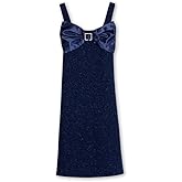 Speechless Girls' Sleeveless Glitter Knit A-line Party Dress
