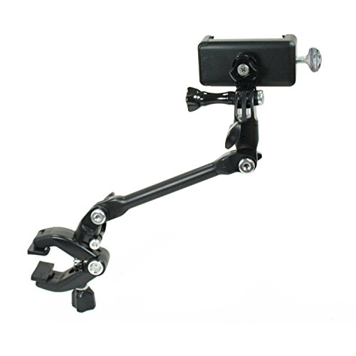 Golf Gadgets | Adjustable Bag Clamp Setup - Video Recording & Device Mounting System Using Your Phone. Capture Footage on The Course or Range. (Black Clamp)