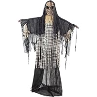 Haunted Hill Farm 70-in. Charles The Animated Scarecrow Reaper | Indoor or Covered Outdoor Halloween Decoration | Battery Operated | Festive Holiday Decor | HHRPR-19FLSA Haunted Hill Farm 70-in. Charles The Animated Scarecrow Reaper | Indoor or Covered Outdoor Halloween Decoration | Battery Operated | Festive Holiday Decor | HHRPR-19FLSA