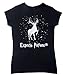 Harry Potter Stag Patronus Juniors T-shirt(Small,Black)