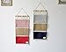 LINENLUX Over The Door Organizer Wall Closet Hanging Storage Bag Multilayer Linen Fabric Pouch Debris (Red,11.8x25.1In)