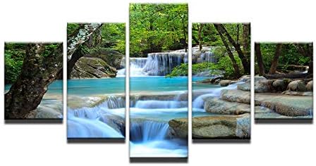 MAOYYM1 Large Canvas Wall Art Waterfall Painting Feng Shui Decorating Print Painting Poster Natural Waterfalls Wallpaper Landscape