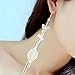 Willtoo Butterfly Dragonfly Leaf Drop Long Chain Dangle Earrings Cute Jewelry (Silver)