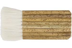 Yasutomo Sheep Hair Short Bamboo Handle Hake Brush, 3-1/4 in