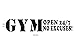 Easma Gym Wall Decal Gym Open 24/7 NO Excuses Wall Quote Inspirational Attitude Vinyl Wall Decals for Fits Home Gym,Living Room Office -7.5inX35in