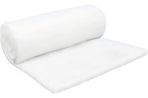 PEXTIAN Snow Blanket for Christmas Village, 4.9x1.3ft Christmas Fake Snow Blanket Roll, White Indoor Artificial Cotton Snow Cover Sheets for Xmas Tree, Backdrop, Table Runner, Nativity Scene,Winter Wonderland