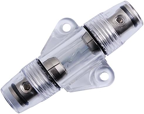 Conext Link FHB1U10-5 1pc 4 8 AWG AGU Fuse Holder with 5pcs Fuses Brass Nickel Plated (10 Amp)
