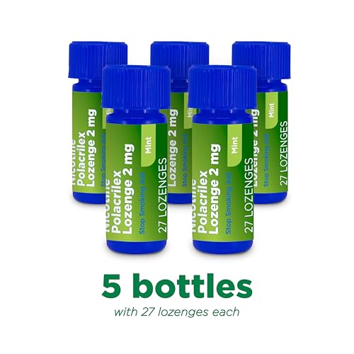 AMAZON BASIC CARE MINI NICOTINE POLACRILEX LOZENGE, 2 MG (NICOTINE), MINT FLAVOR, 135 COUNT